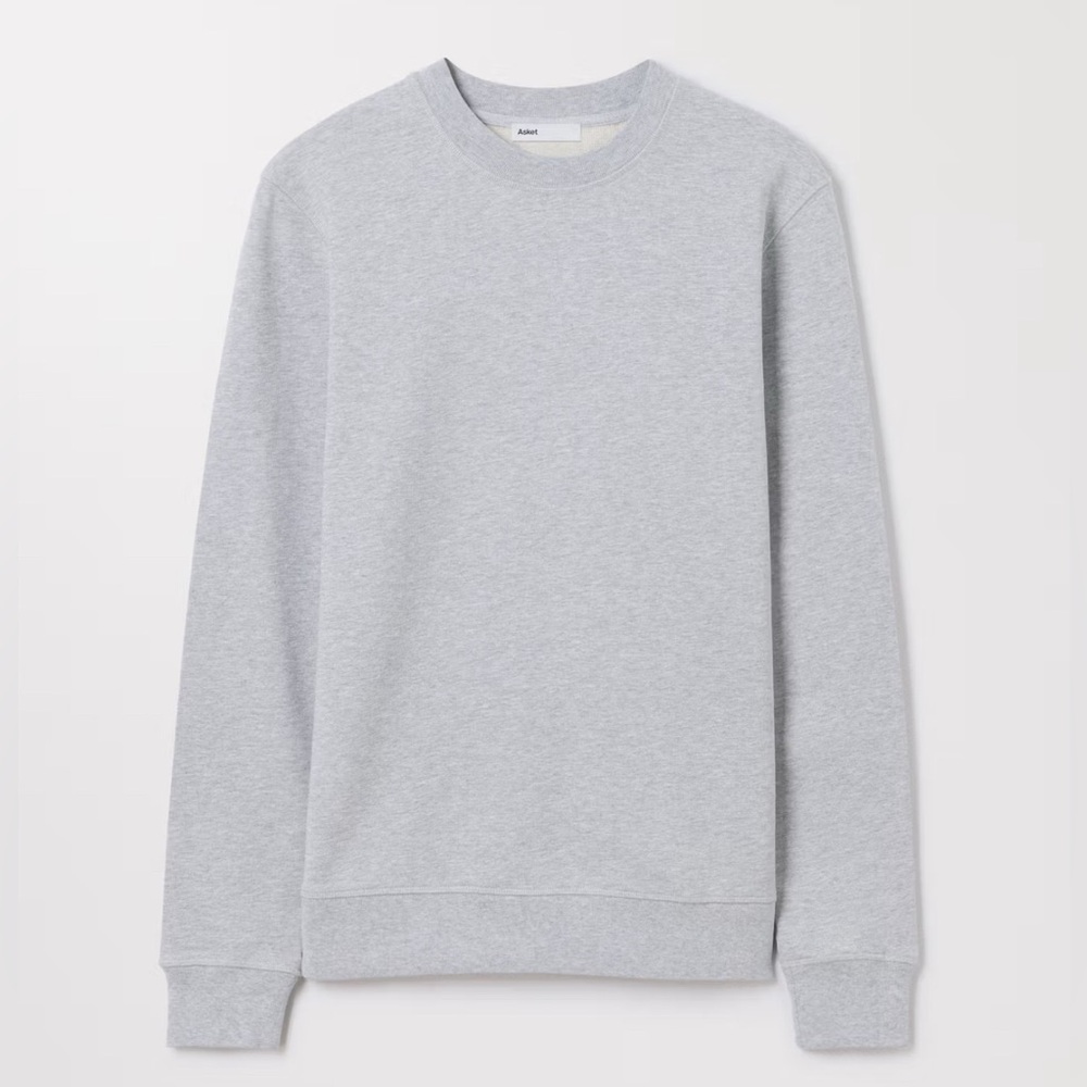 ASKET 100% Organic Cotton Grey Sweatshirt Size Large, Unisex